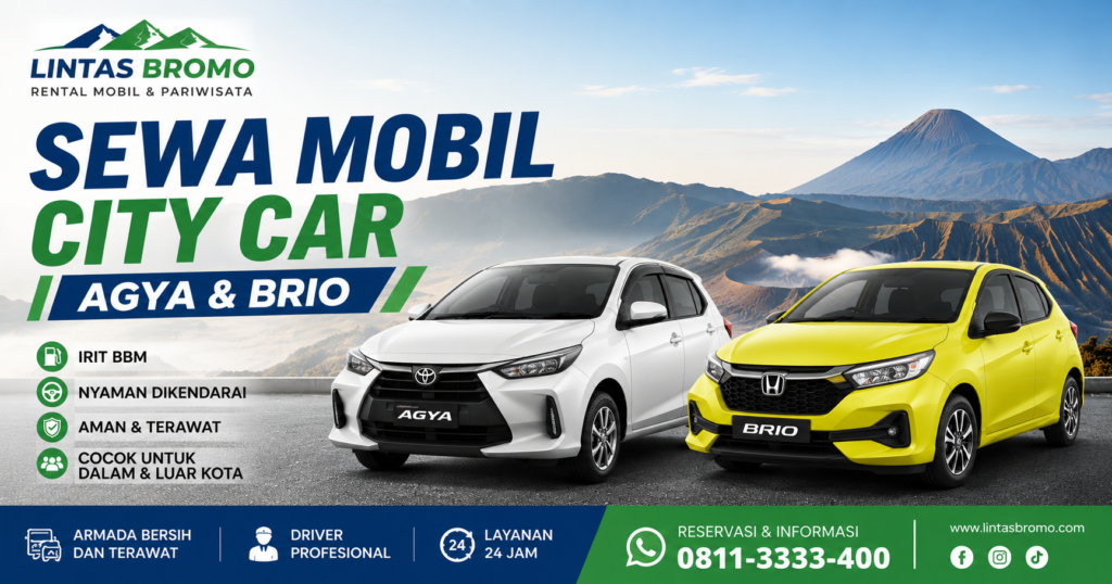sewa mobil Brio di Probolinggo lintas bromo